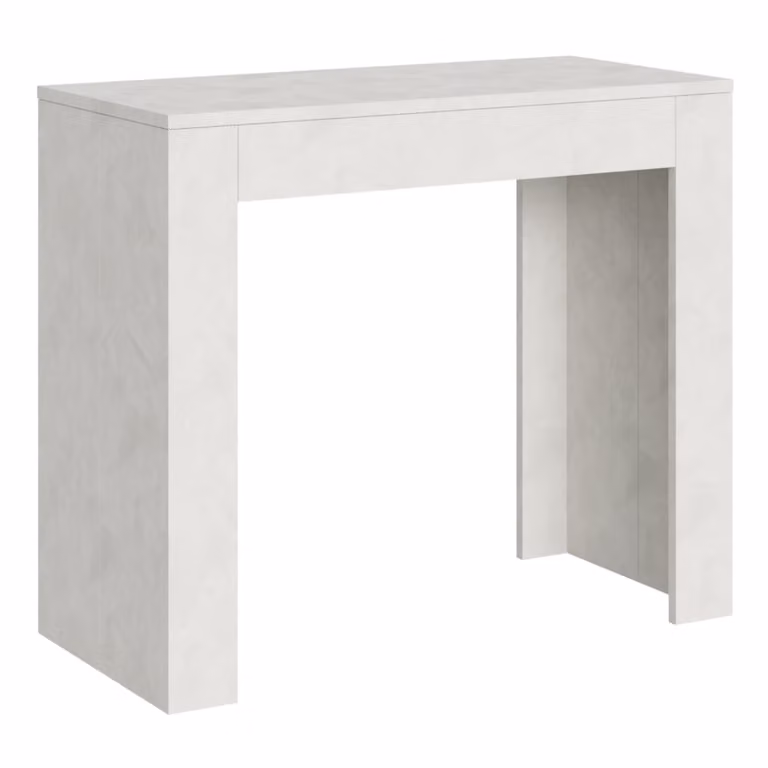 Consola extensible Itamoby blanca de diseño moderno para salón o comedor