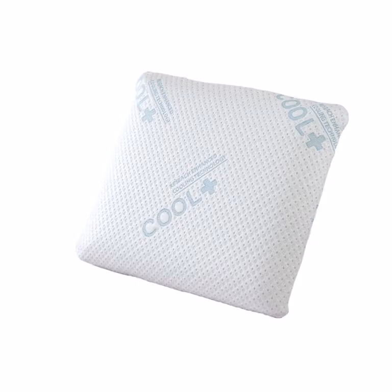 Almohada viscoelástica microperforada Reca Bedding blanca con funda desenfundable de 60 x 60 cm