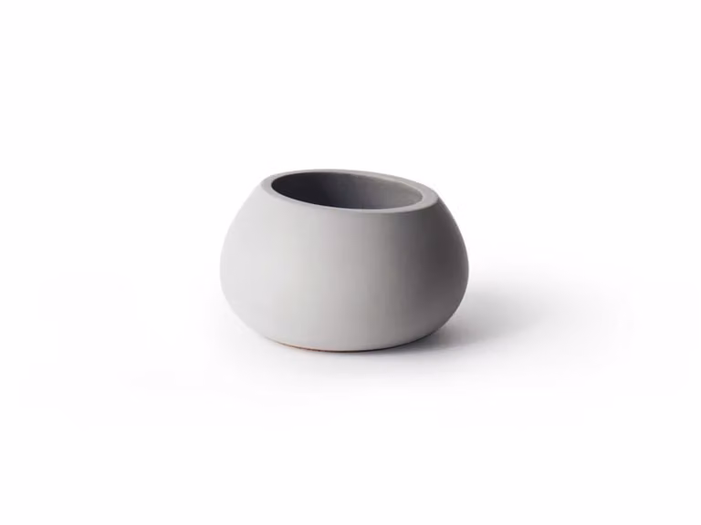 Maceta de mesa redonda de hormigón Gone's en color gris con estilo minimalista