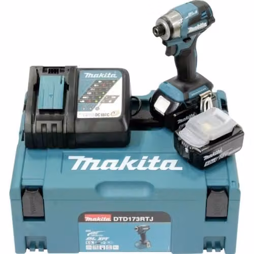 Atornillador de impacto a batería Makita DTD173RTJ de la serie LXT