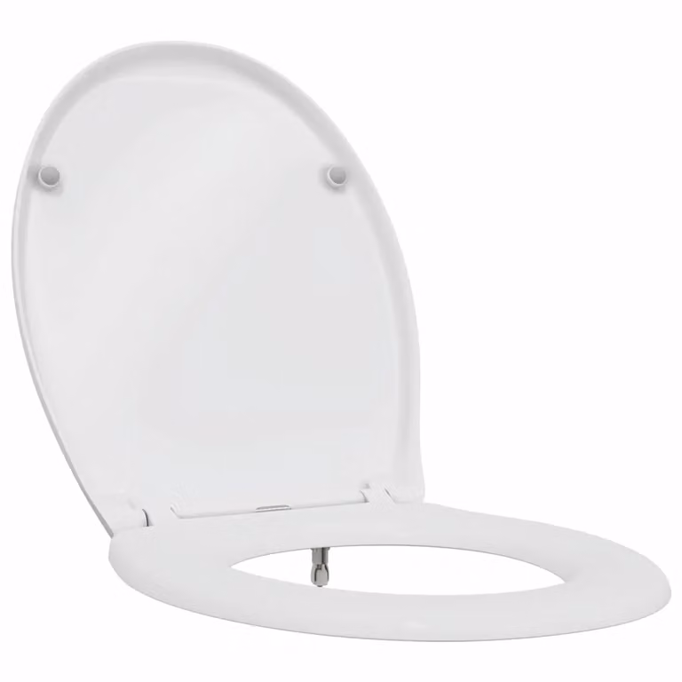 Asiento de WC vidaXL en color blanco de duroplast con dimensiones de 47 x 37 x 4 cm