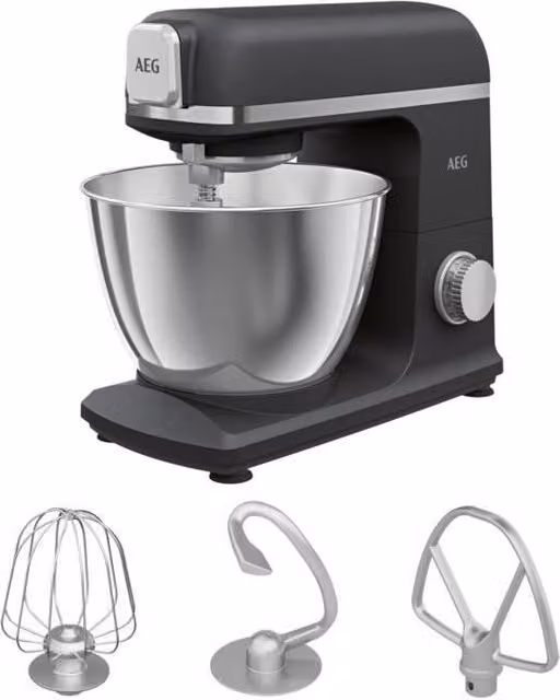 Procesador de alimentos AEG KM5-1-4BPT negro con capacidad de 5 l y cuchillas de acero inoxidable