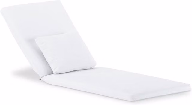 Cojín decorativo cuadrado blanco para exterior de DEFORA HOME fabricado con material reciclado