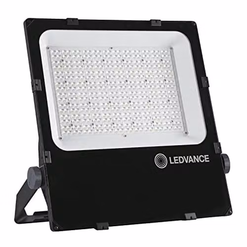 Foco LED Floodlight Ledvance SYM R30 de 290 W, Luz Blanca Cálida 3000 K, Color Blanco, IP66, Cuerpo de Aluminio y Cristal