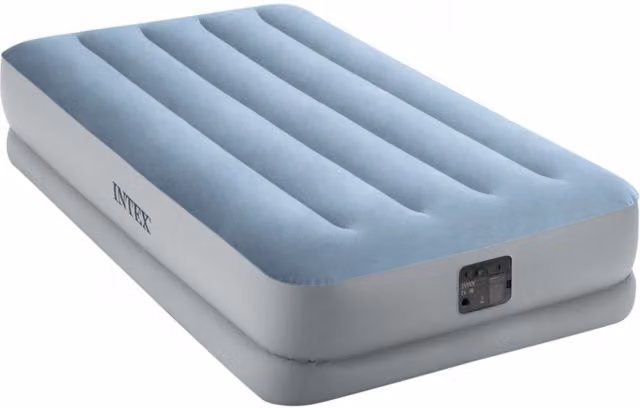 Colchón hinchable individual Intex Plus Mid-Rise Comfort Twin azul de 90x190 cm
