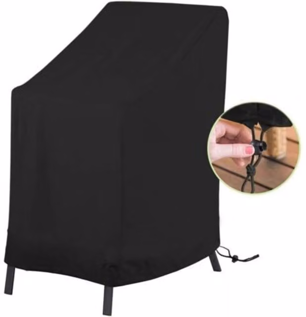 Silla de comedor ENOWELIR resistente al agua en color negro para adultos