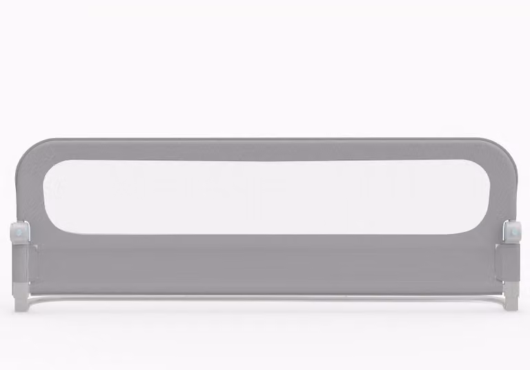 Barrera plegable para cuna de bebé Northix con funda desmontable en gris, An: 178 cm, Al: 60 cm, P: 36 cm