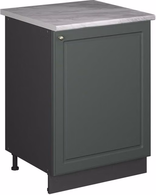 Mueble bajo para fregadero Vicco Fame-Line estilo casa de campo en verde, dorado y antracita, An: 60 cm, Al: 82 cm, P: 25,8 cm