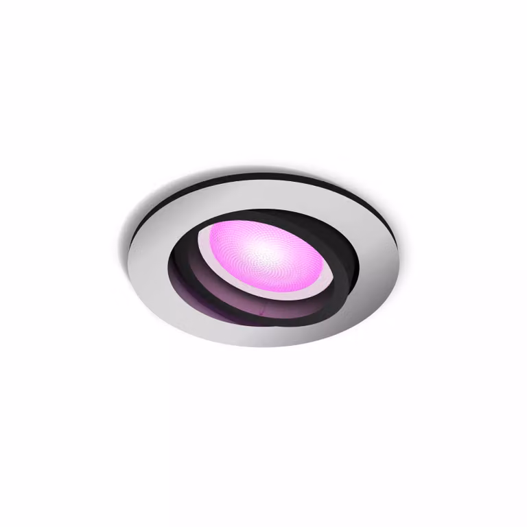 Philips Hue Downlight Centura Foco Empotrable LED Inteligente y Orientable White & Color Ambiance en Aluminio Plata