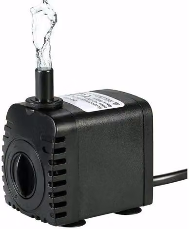 Bomba de agua sumergible MIMIY de 600 l/h y 8 W con caudal ajustable y bajo nivel de ruido en color negro para acuarios y sistemas hidropónicos