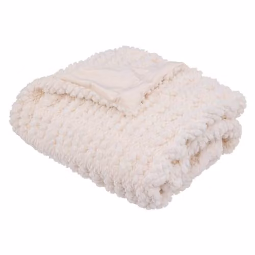 Manta de Navidad Fluffy de Feeric Lights & Christmas en color beige, An/P: 125 x 150 cm