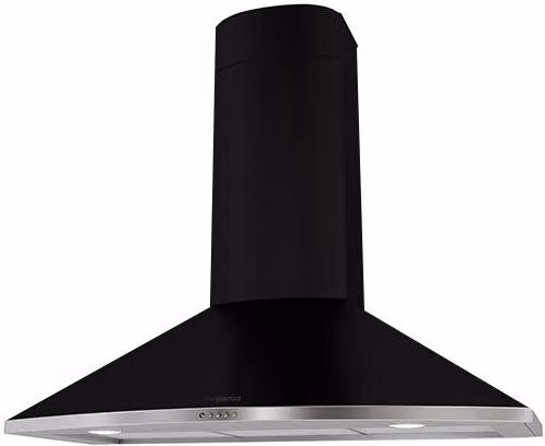 Campana extractora decorativa Mepamsa Tender de pared en color negro con 3 velocidades y 620 m/h, Ancho: 90 cm