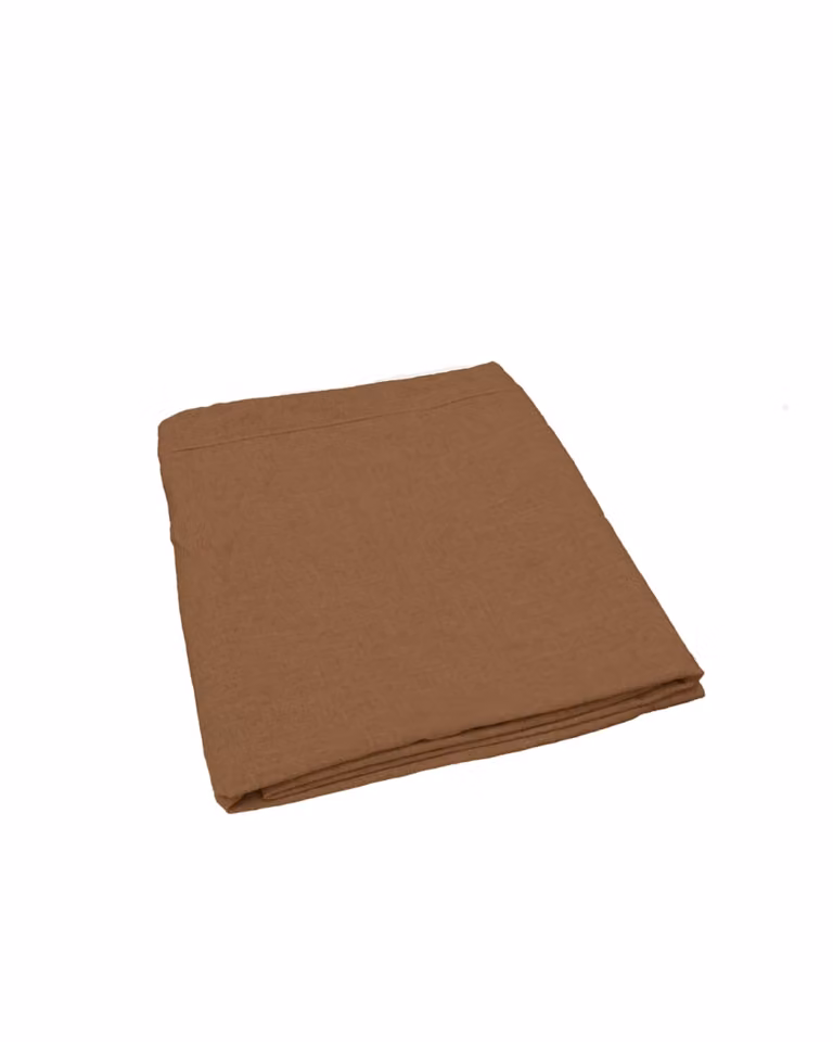Funda para cabecero de lino Decowood color teja An/Al: 140 x 110 cm