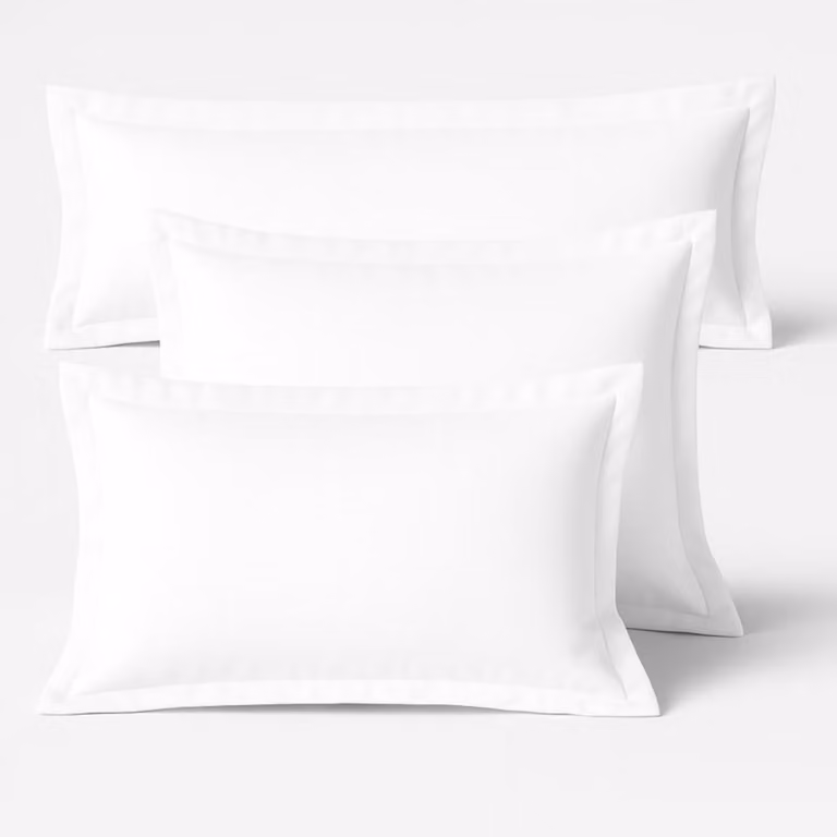Funda de almohada Reca Bedding de algodón peinado color blanco, 50 x 70 cm