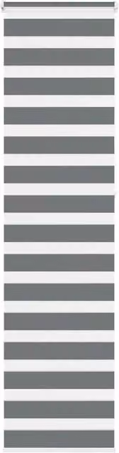 Estor cebra SYFAX de día y noche en gris con diseño de rayas, fabricado en poliéster, An: 55 cm, Al: 230 cm
