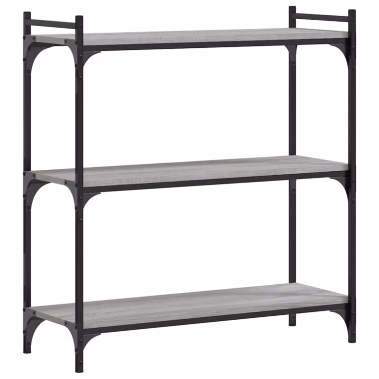Estantería librería industrial Maison Chic de 3 estantes en color gris, An/P/Al: 80 x 30 x 86 cm