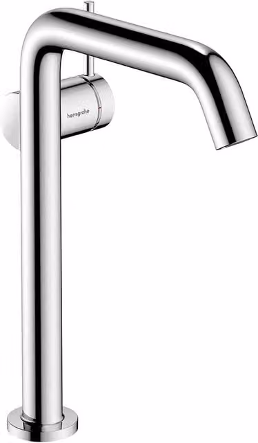 Grifo monomando alto para lavabo Hansgrohe CoolStart Tecturis S Fine en color plata cromado