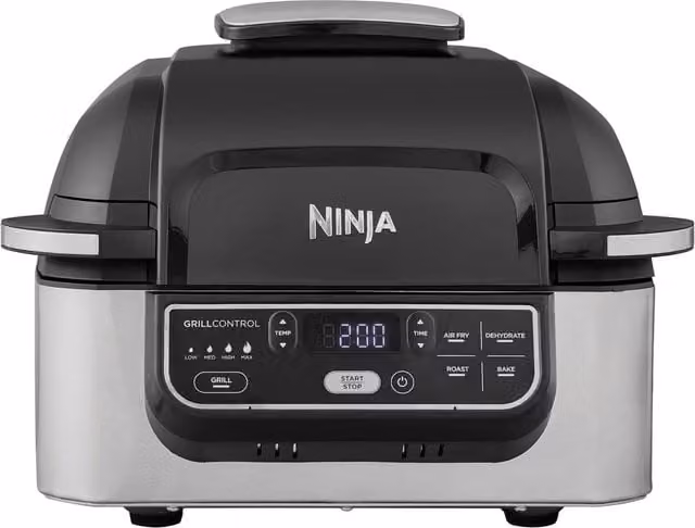 Parrilla y freidora de aire 5 en 1 Ninja Foodi AG301EU, 1750W, Negro