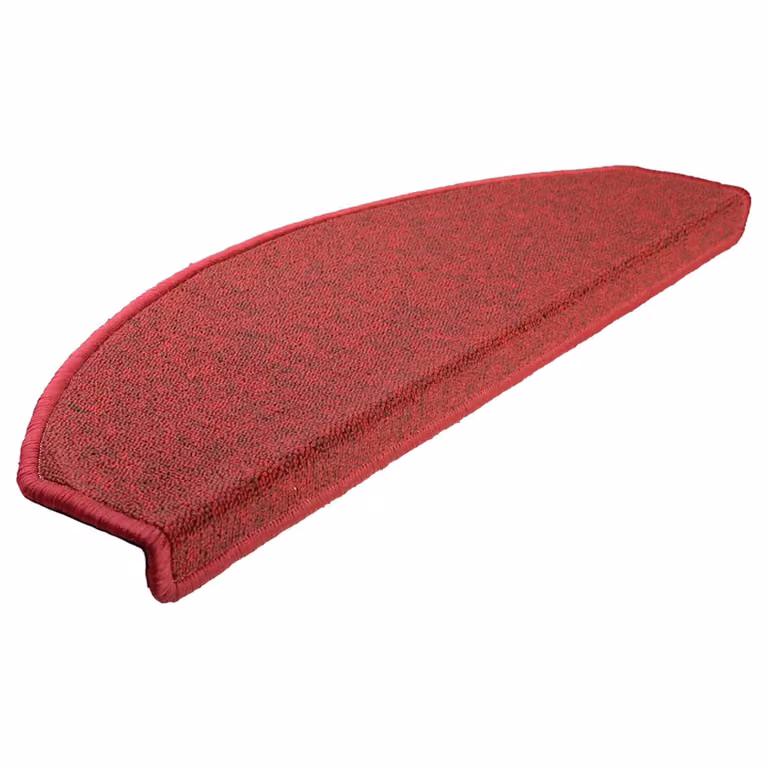 Set de 20 felpudos para escaleras vidaXL rojos, antideslizantes y lavables en máquina, An/P/Al: 65 x 24 x 4 cm
