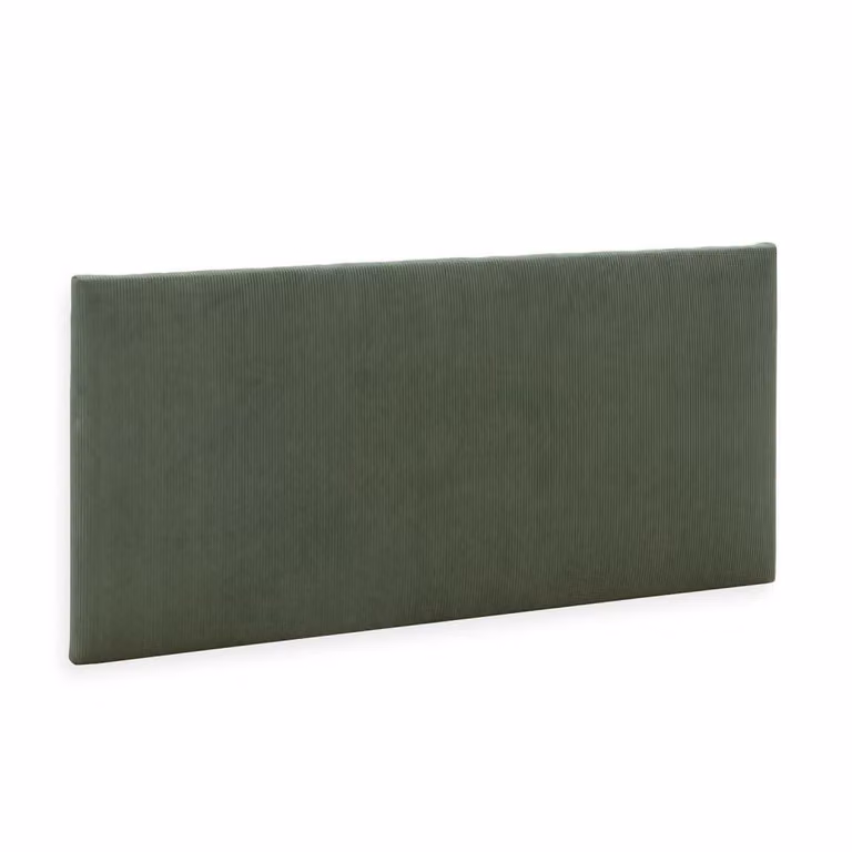 Cabecero tapizado de estilo escandinavo HOMN en terciopelo verde An: 90 cm, Al: 60 cm