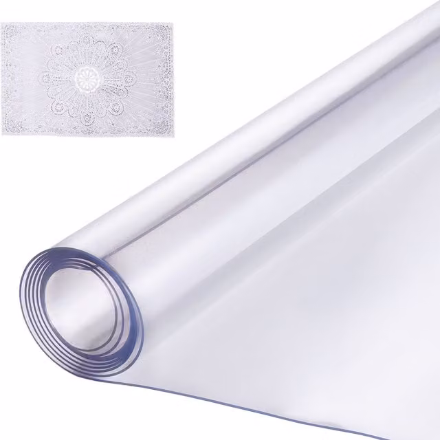 Protector de escritorio cuadrado Vevor de PVC transparente e impermeable, An/P: 137,2 x 137,2 cm, grosor 1,0 mm