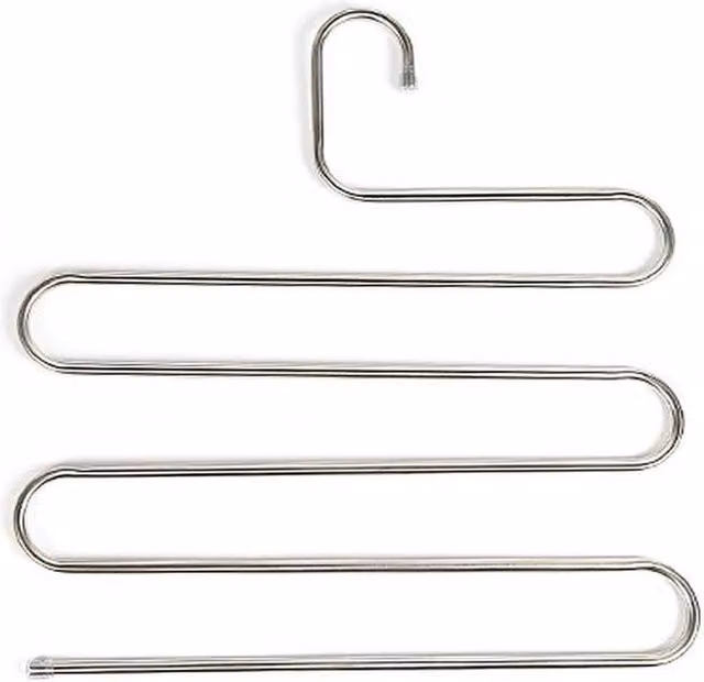 Organizador de ropa Cool Hanger de Mediawave Store con 5 niveles y soporte de perchas en metal color plata para adultos