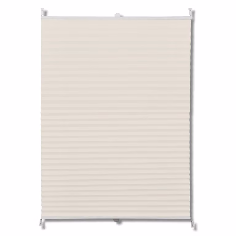 Persiana Plisé Syfax de Poliéster Semi-transparente en Color Beige, An/Al: 110 x 125 cm