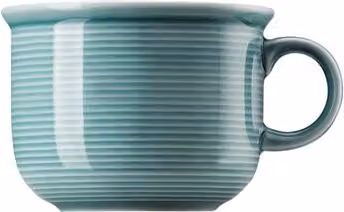 Taza de café Thomas Trend Colour Ice Blue en porcelana con diseño de rayas azul y turquesa