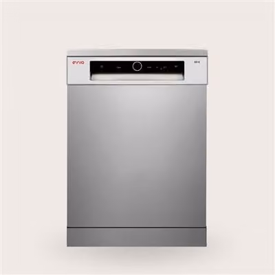 Lavavajillas de libre instalación Evvo D3X en acero inoxidable color plata con capacidad para 14 cubiertos y ancho: 60 cm