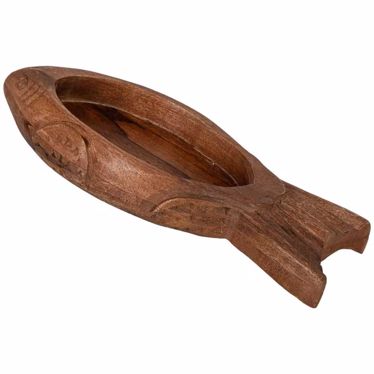 Bandeja de madera Wanderlust deco color marrón para mesa An/P/Al: 26 x 4 x 12 cm