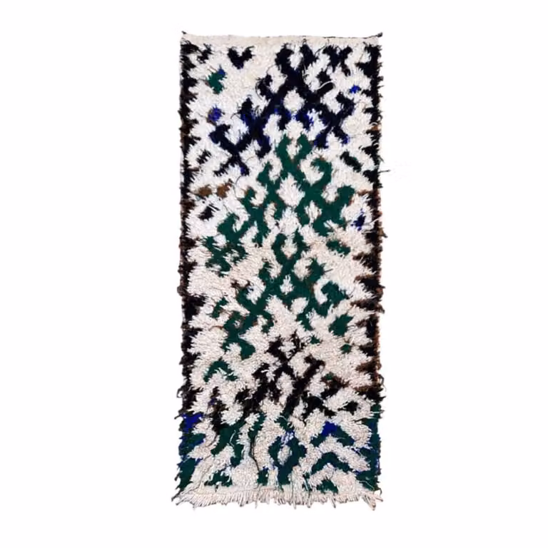 Alfombra bereber marroquí de lana multicolor AFK Living An/P: 70 x 171 cm