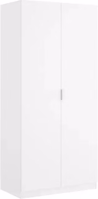 Armario de puertas batientes Dekit en color blanco con acabado mate, An/P/Al: 81 x 52 x 184 cm