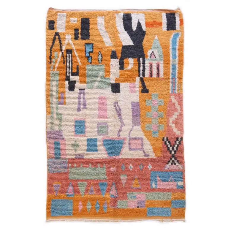 Alfombra bereber marroquí de lana multicolor AFK Living An/P: 209 x 316 cm
