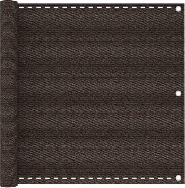 Toldo para balcón SYFAX de HDPE semitransparente color marrón An/Al: 90 x 500 cm