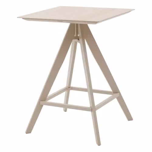 Mesa de jardín cuadrada Hesperide de aluminio para 2 personas en color beige y naranja