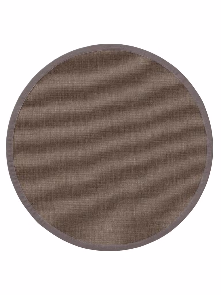 Alfombra redonda de sisal y yute Benuta en color gris, Diámetro: 250 cm