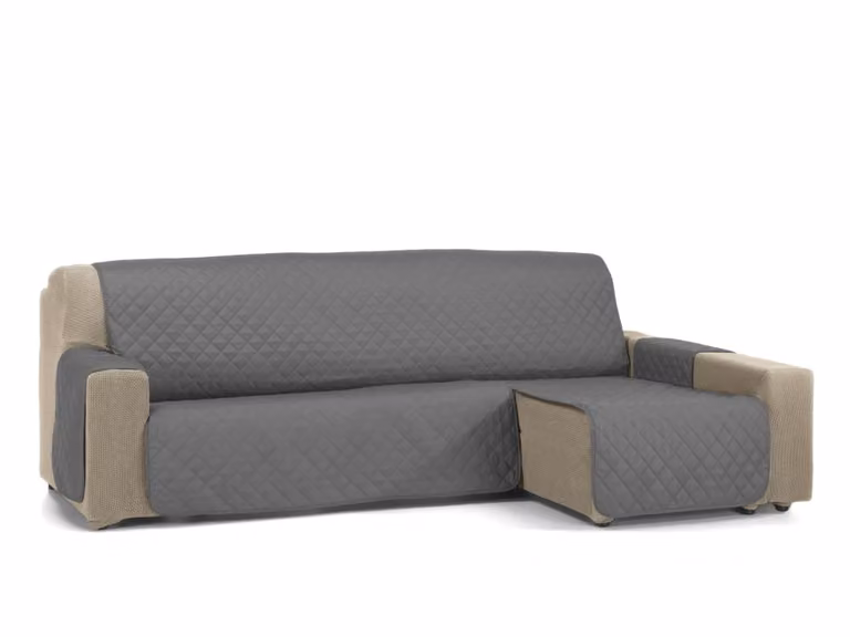 Funda protectora para sofá chaise longue Nina de S&T Sofa Covers, color antracita, 200 cm