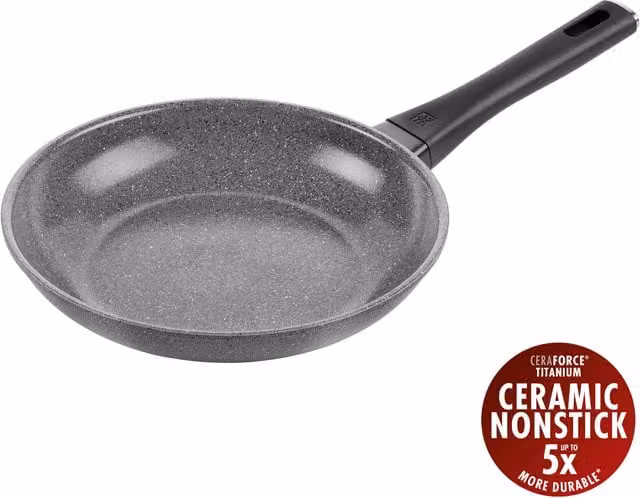 Sartén de aluminio Zwilling Terreno Plus con revestimiento cerámico en color gris, Diámetro: 24 cm