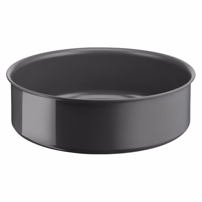 Sartén guisera Tefal Ingenio Renew de 24 cm con revestimiento cerámico antiadherente, diseño apilable y mango extraíble, color gris, compatible con inducción