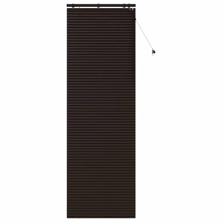 Persiana veneciana de madera vidaXL en marrón oscuro, An: 95 cm, Al: 250 cm