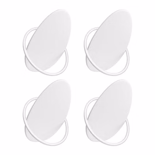 Juego de 4 ganchos para abrigos y toallas SONGMICS HOME de metal, montaje en pared, color blanco