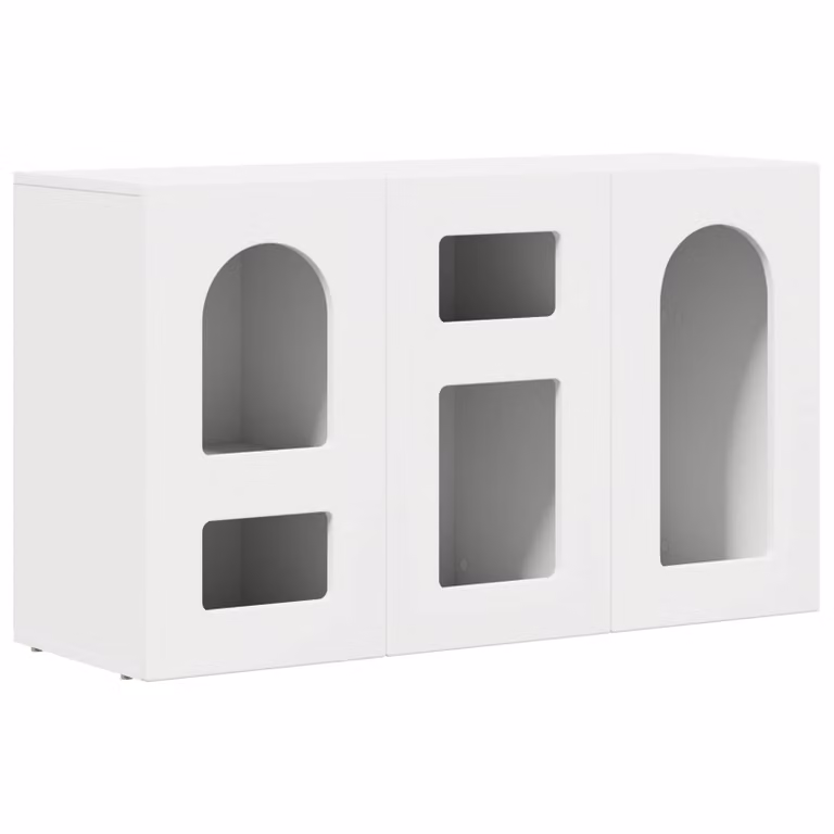 Aparador moderno vidaXL en color blanco de madera de ingeniería An/P/Al: 100 x 35 x 59 cm