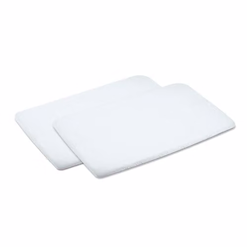 Pack de 2 sábanas bajeras Maxi-Cosi Swift para recién nacidos, algodón orgánico transpirable, color blanco