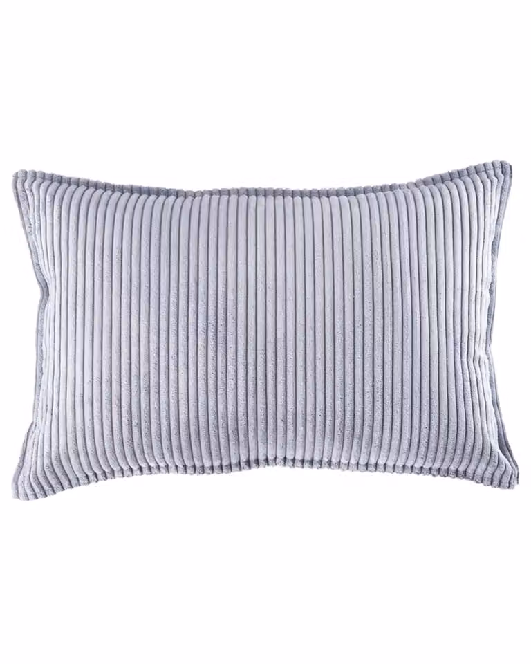 Cojín bolster rectangular de pana de poliéster Wigiwama azul, An/P/Al: 55 x 33 x 16 cm