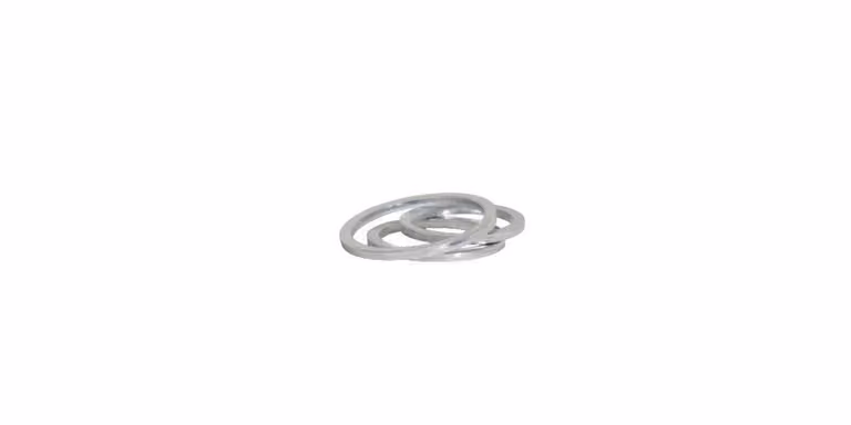 Juntas de aluminio para tapones de drenaje de aceite M18 de KS Tools, color plata, paquete de 25 unidades