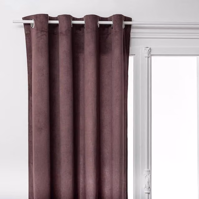 Cortina de terciopelo Lilou de Atmosphera en color violeta claro, An: 140 cm, Al: 260 cm