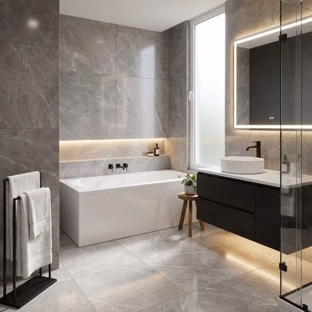 Bañera empotrada rectangular Orlando de BuyBath en color blanco de acrílico An/P/Al: 170 x 70 x 70 cm