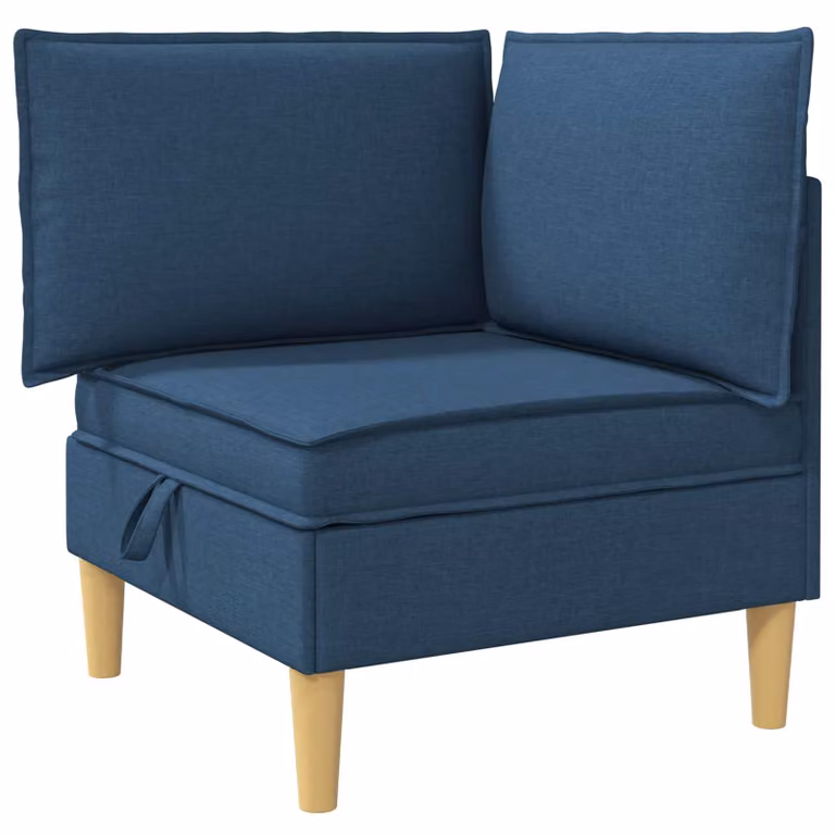 Sofá con almacenamiento de tela vidaXL en azul o marrón