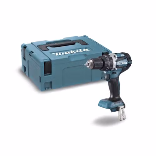 Taladro combinado Makita DHP484ZJ BL 18V con Makpac en color petrol y multicolor