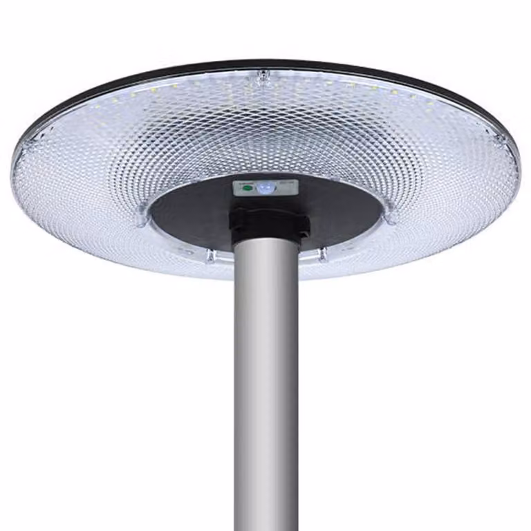 Farola LED solar Urban UFO LEDBOX de 600W con sensor de movimiento y mando a distancia en color blanco y luz blanco frío